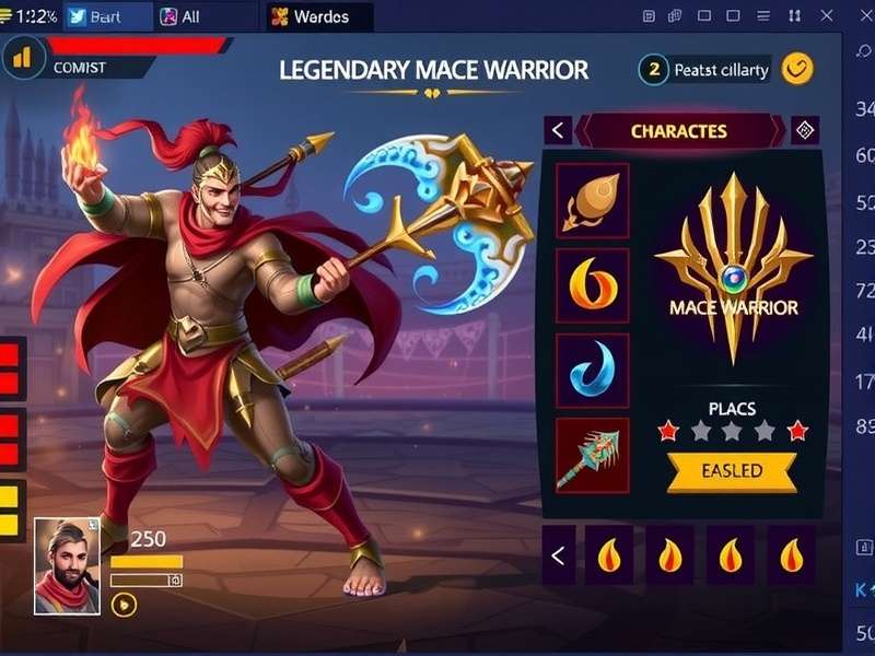 Legendary Mace Warrior gameplay screenshot showing combat